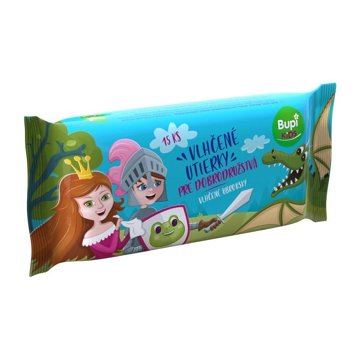 BUPI Kids Vlhčené utierky 15 ks,  V001786